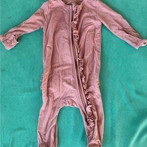 Pink Ruffled Kids One Piece